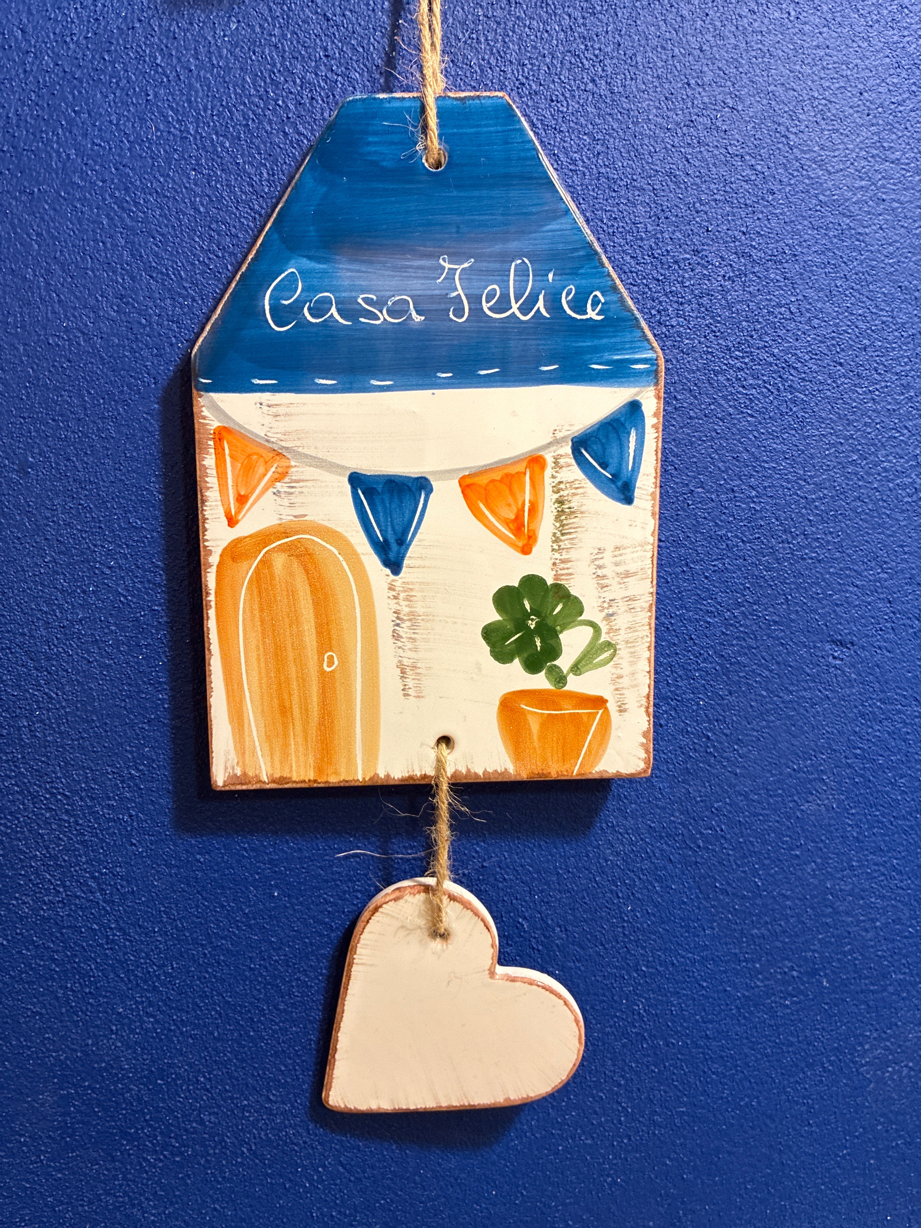 Mattonella “fuori porta” con ciondolo a cuore