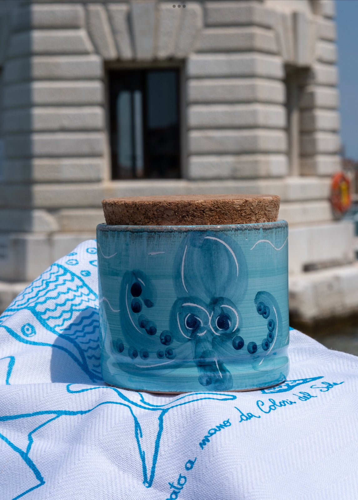 Barattolo decoro polpo - La Gabbianella Venezia