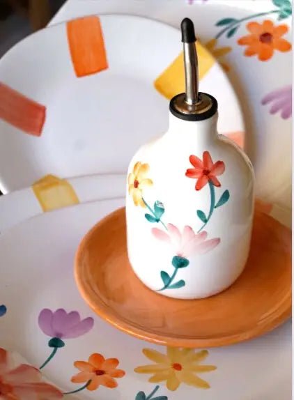 Oliera decoro fiori - La Gabbianella Venezia