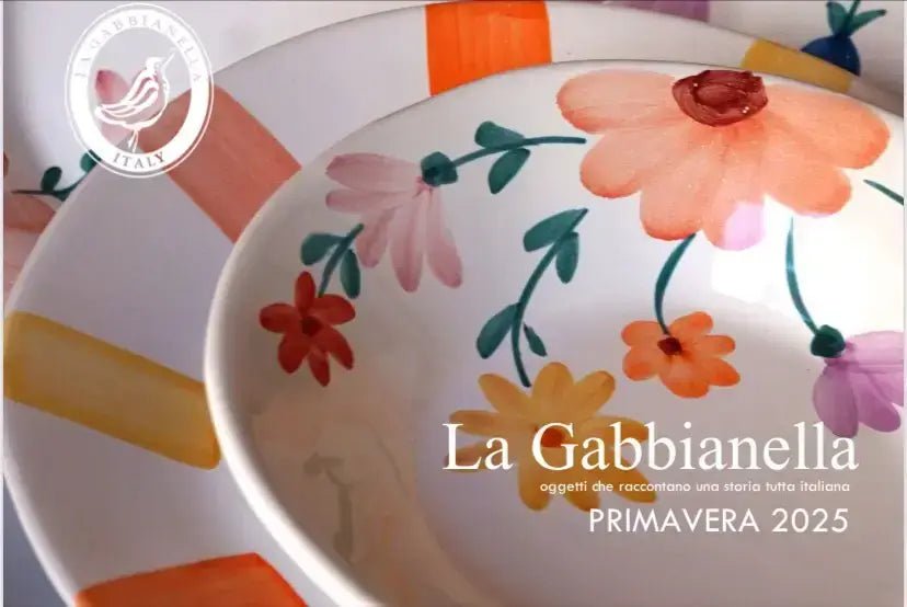 Piatto fondo decoro fiori - La Gabbianella Venezia