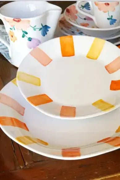 Piatto piano decoro fasce - La Gabbianella Venezia