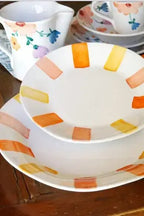 Piatto piano decoro fasce - La Gabbianella Venezia