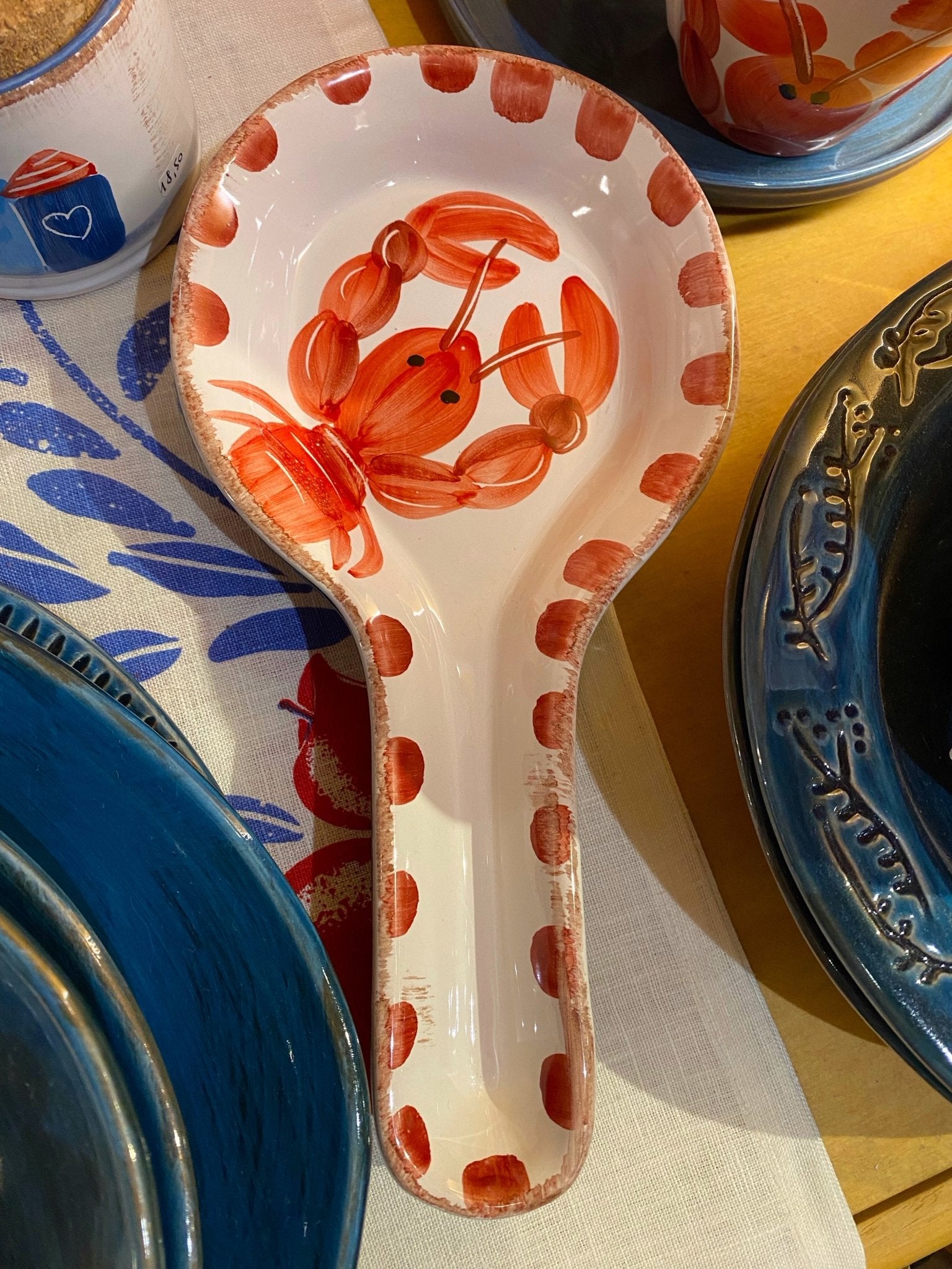 Poggia mestolo decoro aragosta - La Gabbianella Venezia