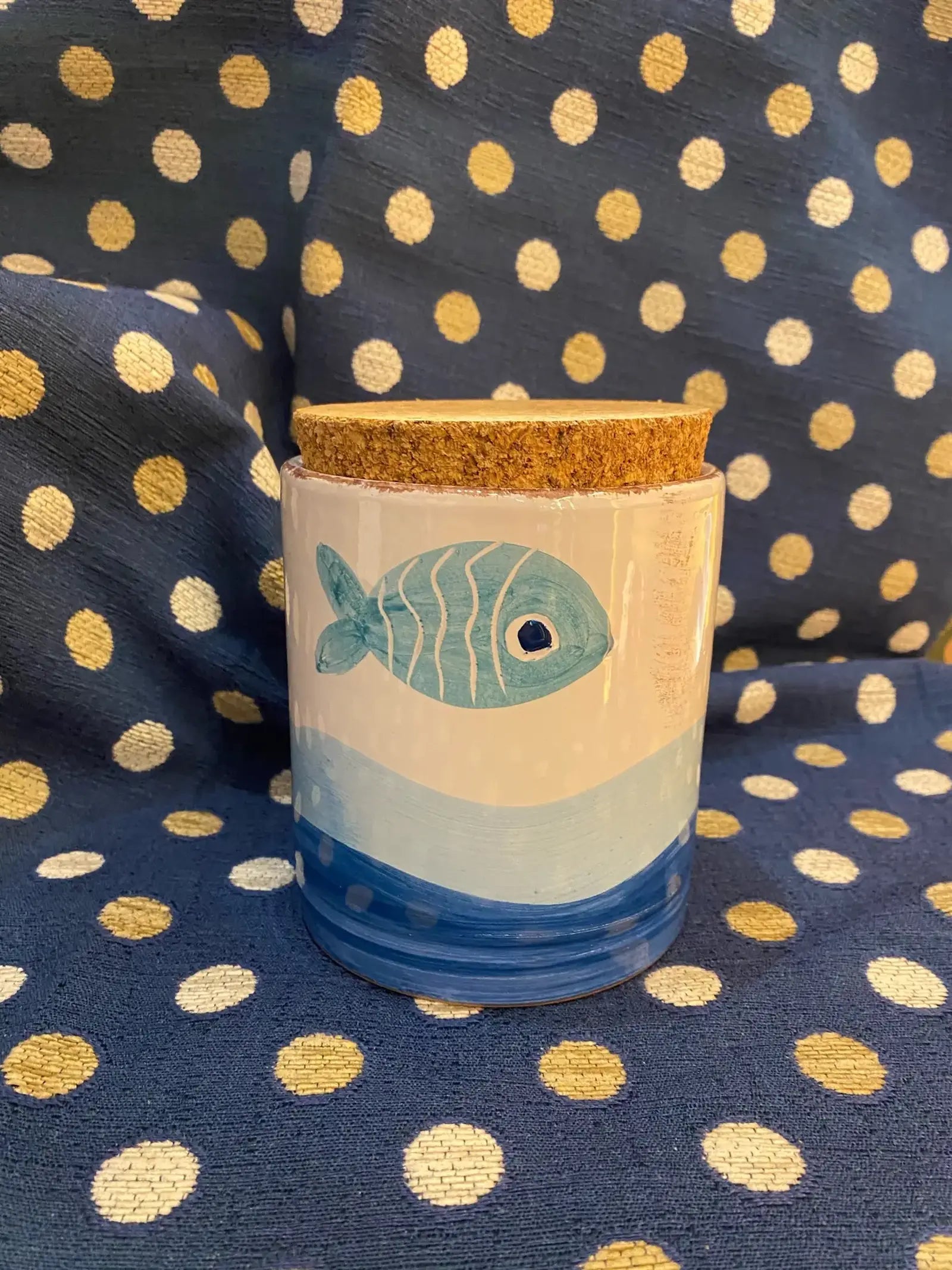 Set due barattoli decoro onde marine - La Gabbianella Venezia