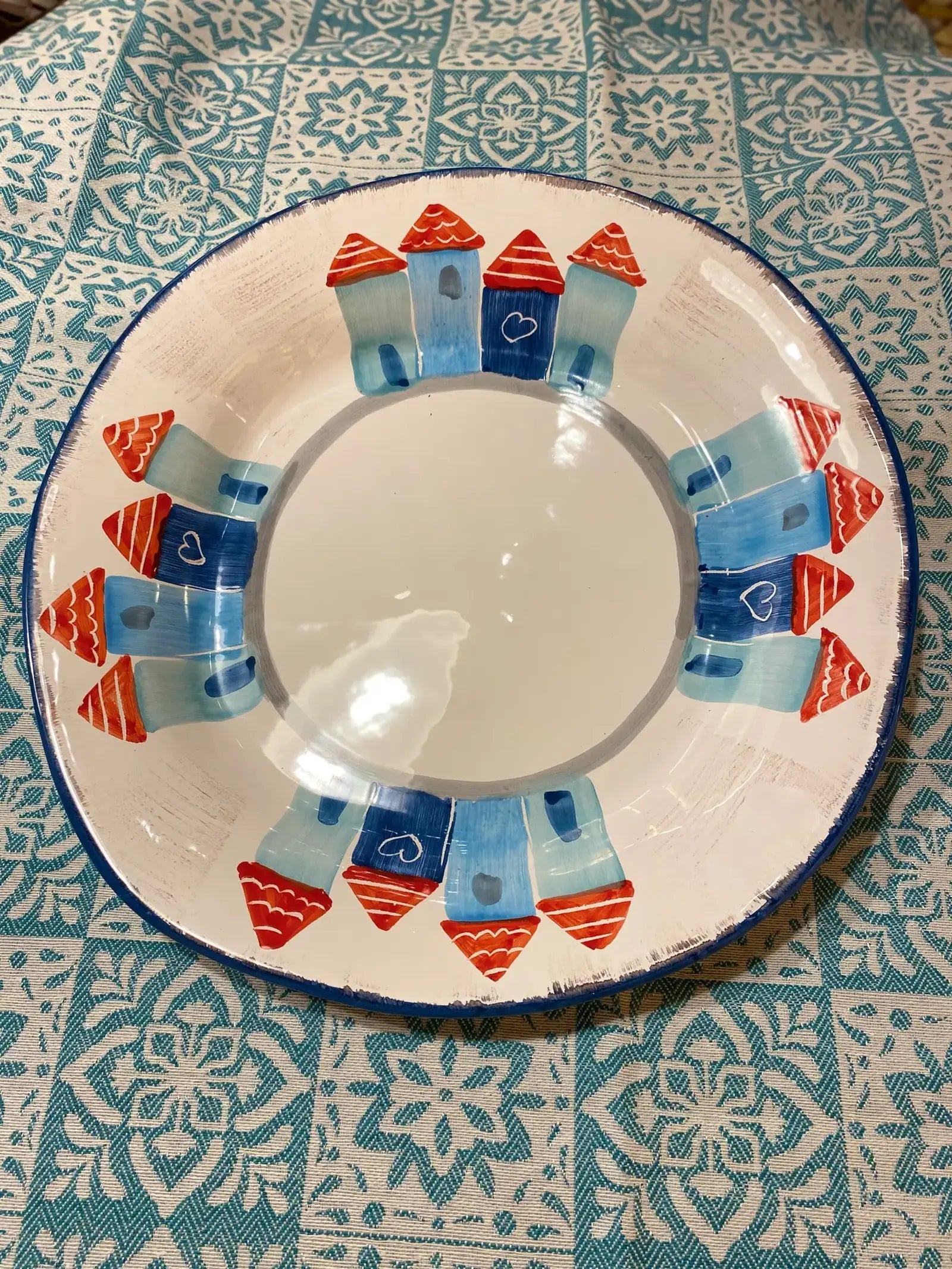 Vassoio, centrotavola piatto da portata paesaggio mare - La Gabbianella Venezia